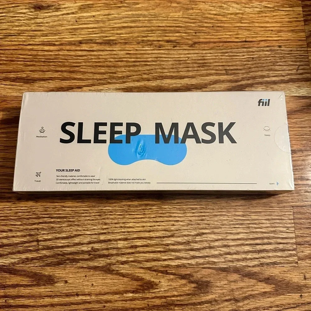 🆕 Contoured Blackout Sleep Eye Mask for Men Women (Grey)